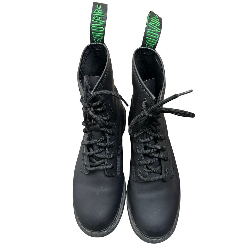 Solovair Black Greasy 8 Eye Derby Boots Men's Size 7